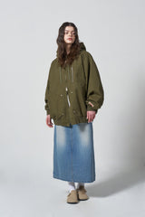 Work hood zip-up jacket