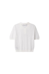シースルーカラーハーフニット（ホワイト）