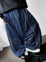 Girlish Mesh Track Bermuda Piping Pants 3color