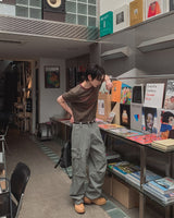 ラディック ウォッシュド ジッパー カーゴ ワイド パンツ