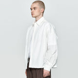 Crinkle String Shirt Jumper White