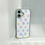 [MADE][Glossy Glass Silver Bumper Case] Pastel Dot 