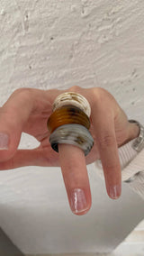 Acrylic shape bold ring(3color)