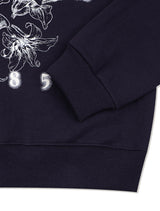 Women's Lees Lees Embossed cropped sweatshirt Navy (FCF1TS204W)