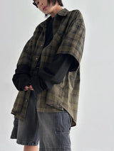 ASCLO Like Layered Check Shirt (2color)