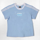 Liquid Ribbon Semi Crop T-Shirts - 6COLOR