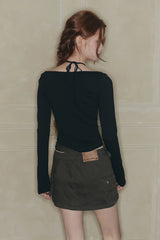 NIX MINI SKIRT deep khaki