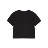25FW WOMAN プリンセスフォントクロップ半袖Tシャツ ブラック