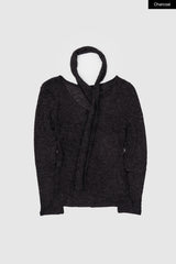Leah V-neck strap wool knit