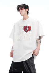 ハンドソウンパールハートTシャツ