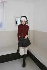 leather pleated pants mini skirt