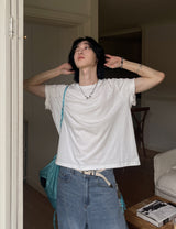 フロップベーシッククロップ半袖Tシャツ
