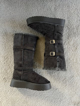Moufee Fur-Lined Belted Long Ugg Boots