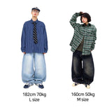 ヴィンテージ ダメージ加工 デニムバルーンパンツ