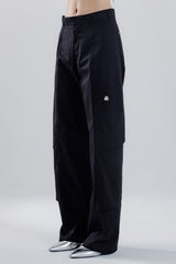 multi layered pants_ black