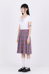 Lovely Chic Checkered Midi Skirt