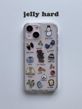 winter doodle case (jelly hard)
