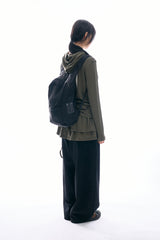 Oberon pintuck balloon denim pants