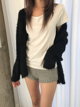 モヘアカーディガン