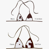 Zoe triangle bikini - mocha splash [micro]