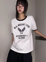 Buggy Ringer Letter Tattoo Oversized T-Shirt 3color