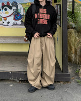 ルーブ コットン カーブド ワイド パンツ