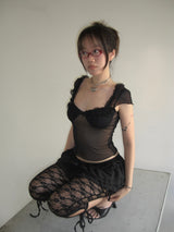 NOIR RUFFLE TOP / NOIR RUFFLE トップス