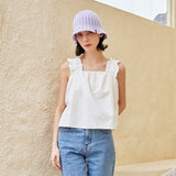VA Label Knit Tulip Hat / Lavender