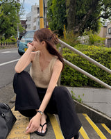 Tib boucle knit sleeveless