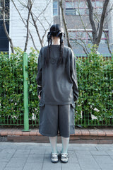 チャコールピグメントポケットバミューダパンツ
