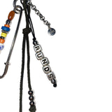 ethnic pin keyring (black)
