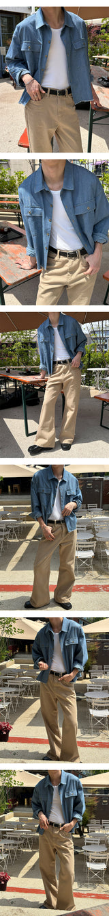 [S/S] Crop denim cutting shirts