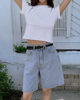 Half Bermuda denim pants