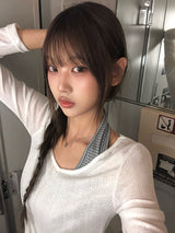 Digo See-through Side Two-Button T-Shirt