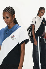 Tri-Color Patchwork Cropped Tee