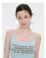 rirri Original Design Summer Stretch Knit Contrast Letter Jacquard Ballet-style Dress
