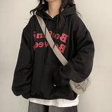 Budding lettering napping hood