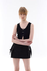 CINDY SLEEVELESS TOP SET / BLACK