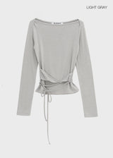 [MADE] Fullon Strap Boat-Neck Long-Sleeve T-Shirt