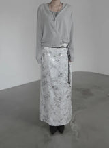 Berryon Flower Long Skirt