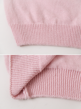 ベーシックVネックルーズニット + タイセット (5color)