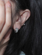 Surgical Steel Shining pearl ring earrings