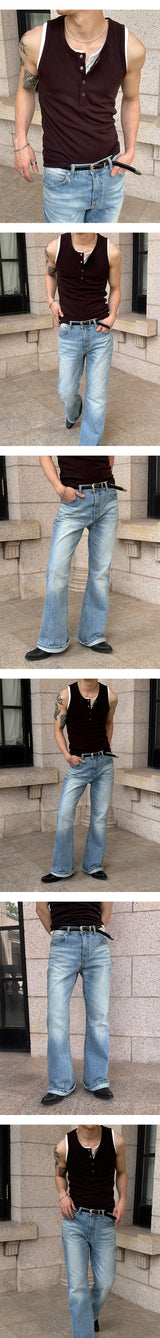 [Unisex] All brush flare denim pants
