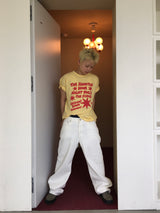 原宿 セミクロップド ショートスリーブ Tシャツ (3c)