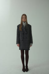 GLAM CHECK DOUBLE JACKET_BLACK