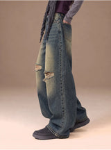 BTB : RAW EDGE BALLON JEANS [VINTAGE BLUE]