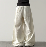 Lenny waist banding color nylon rust lock wide pants