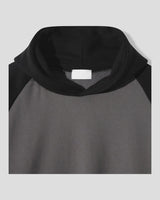 (UNISEX) Raglan Color Block Crop Hoodie