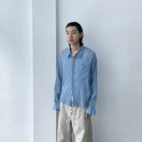 Soft Grid Oversized Shirt