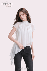 Lumi Chiffon Ivory Blouse